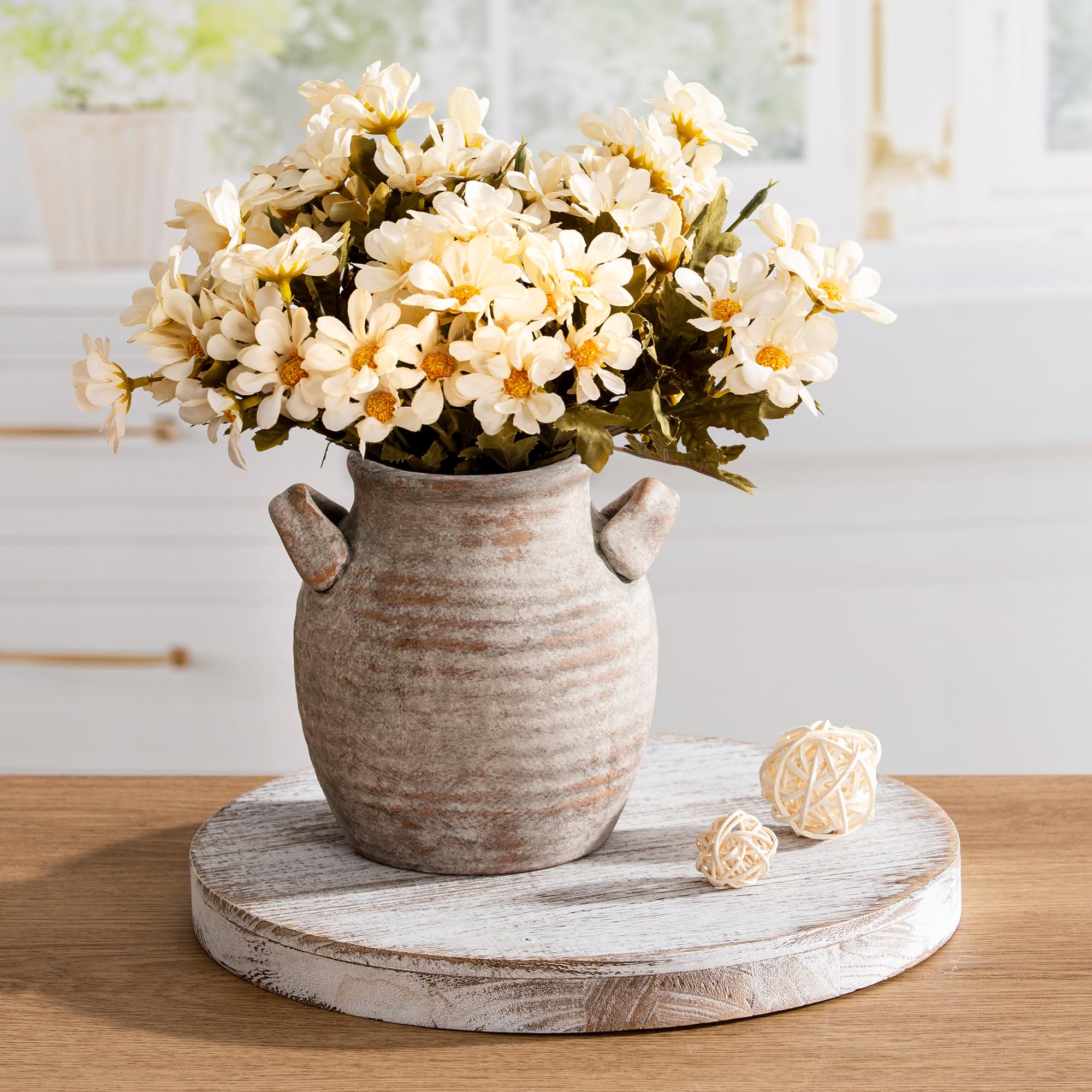 Vanselia Ceramic Flower Vase Home Decor - Farmhouse Table Vases